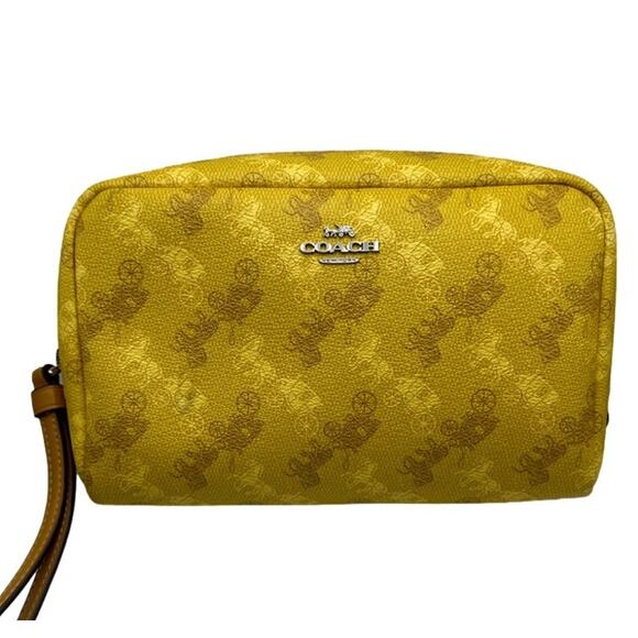 COACH Horse & Carriage Print Boxy 20 Cosmetic Bag F84642 - Picture 1 of 10